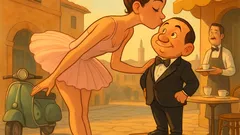 Barzelletta: Una ballerina bacia un nano...